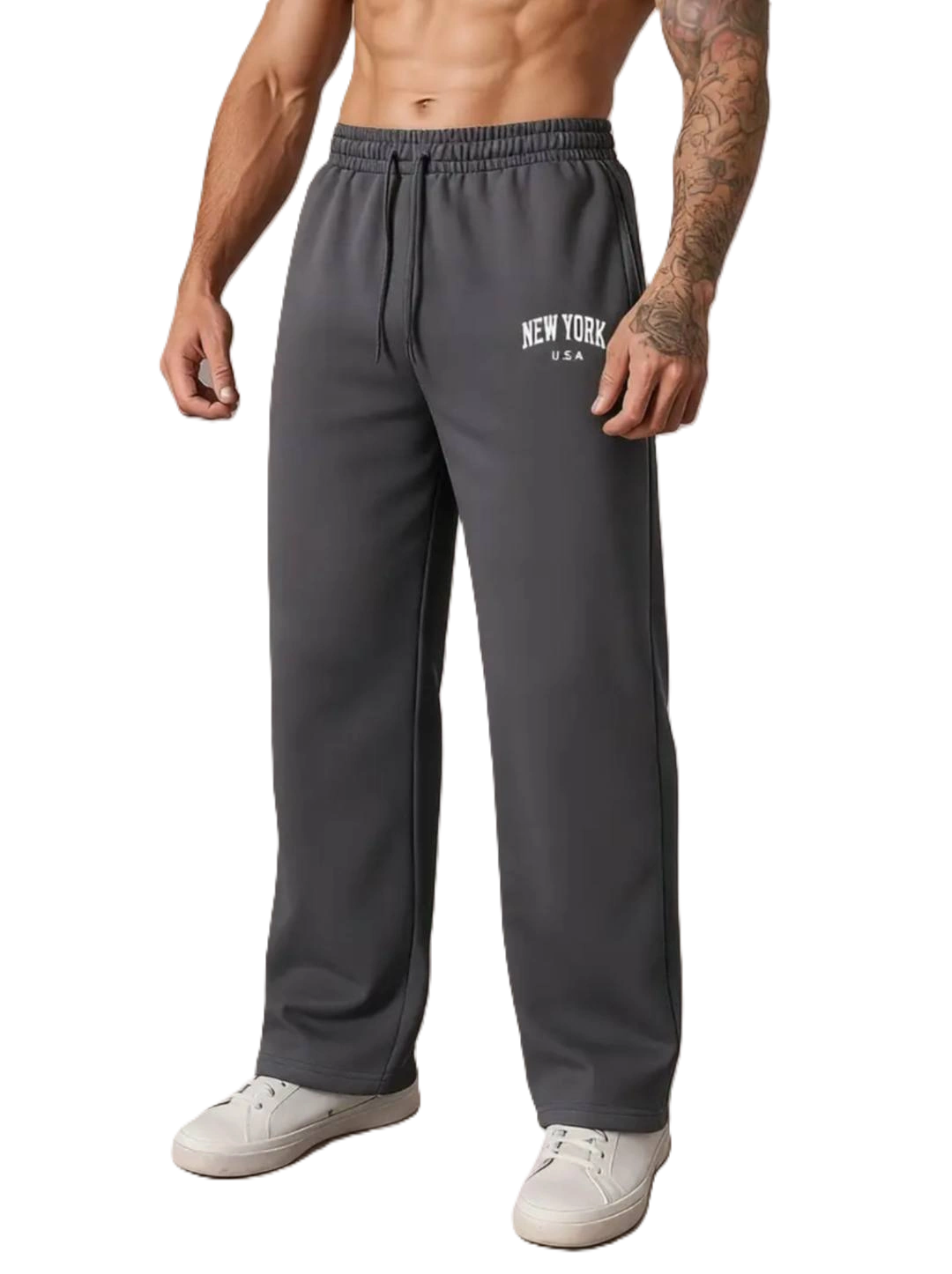 Pantalon Holgado Gris